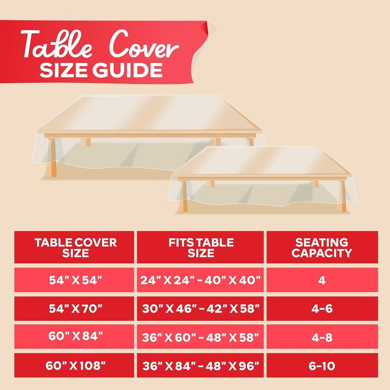 Clear Table Cover Protector 0.15mm (60" x 108" / Rectangular) gallery