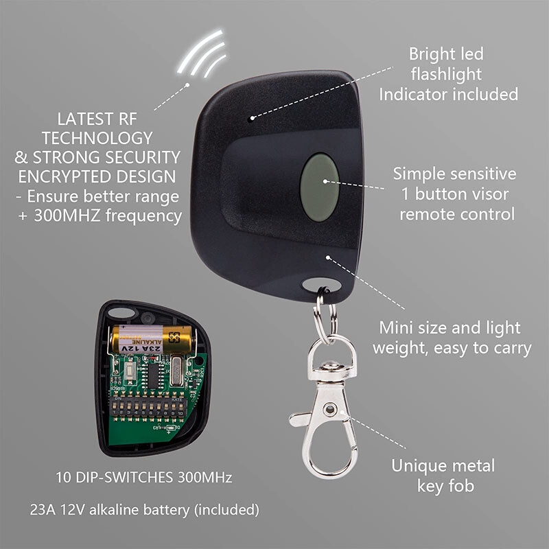 Universal Remote Control for Multi-Code/Linear/Digi Code Garage Doors 12V 23A gallery