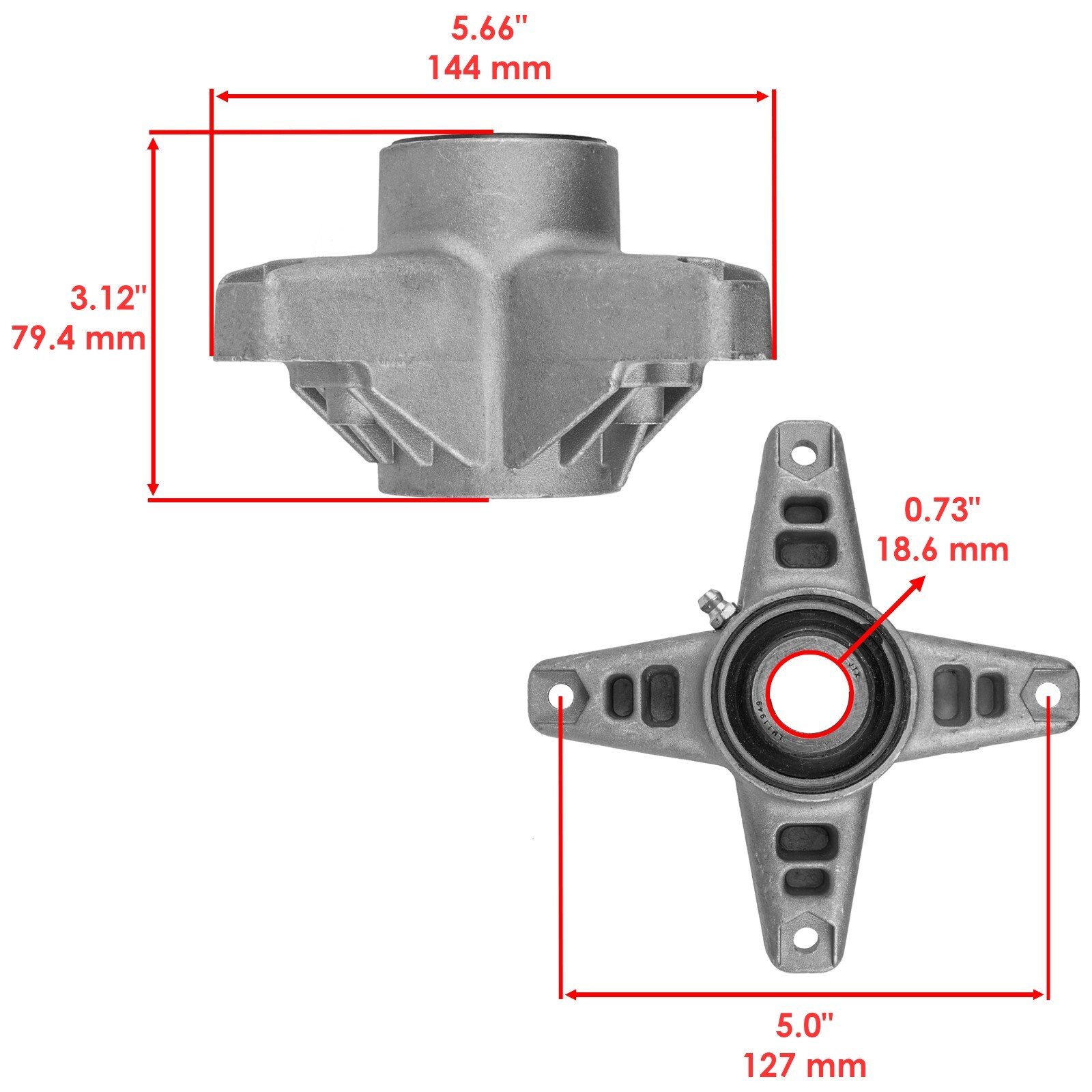 38" Deck Spindle & Pulley for Cub Cadet 1517 1527 13A-231G100 742-04101 gallery