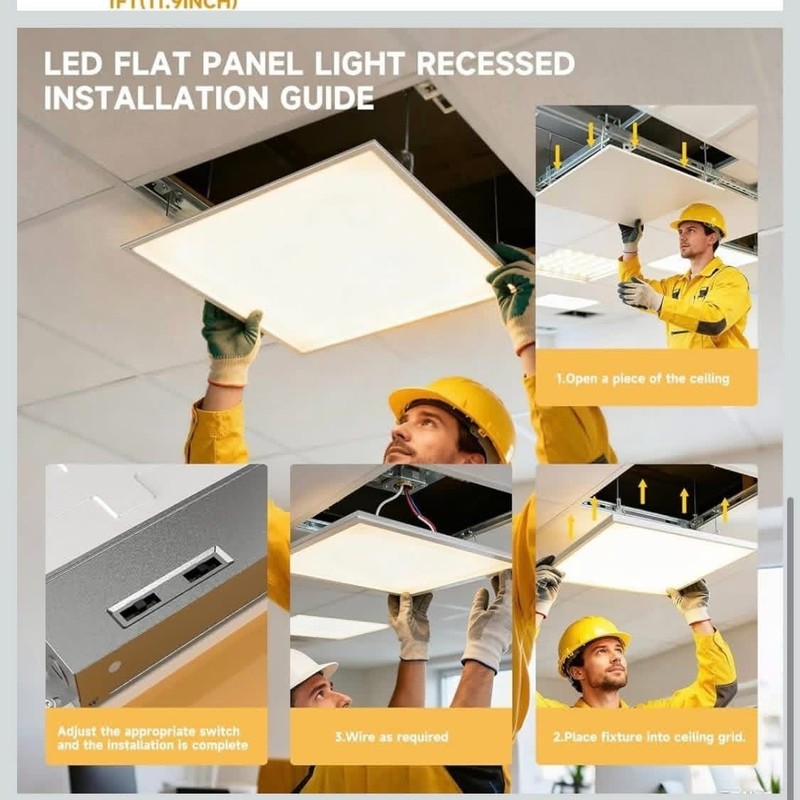 6 Pack 1x4 LED Flat Panel Light Drop Ceiling Office Fixture, 5 CCT Dimmable 5040 gallery
