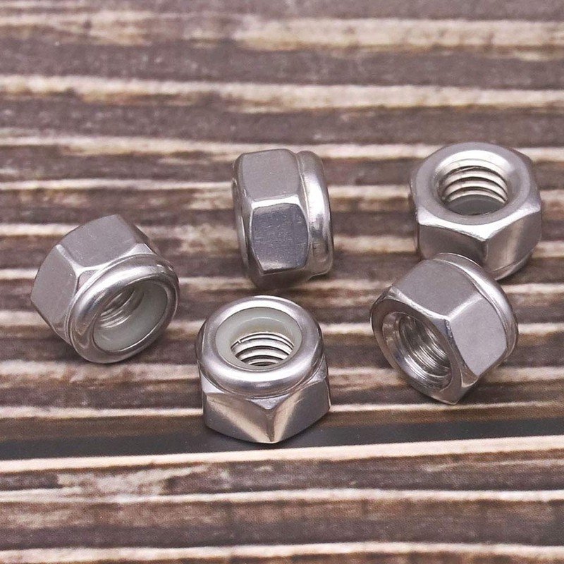 3/8"-16 Nylon Insert Hex Lock Nuts, Allen Hex Drive, 304 Stainless Steel 18-8... gallery