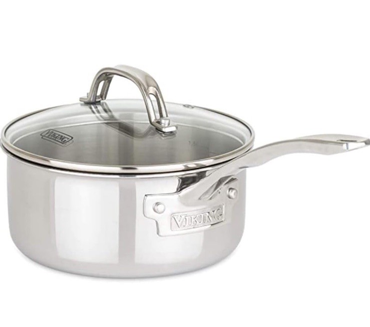 LARGE VIKING Large 3-PLY STAINLESS STEEL CLAD SAUCE PAN POT 3 QT gallery