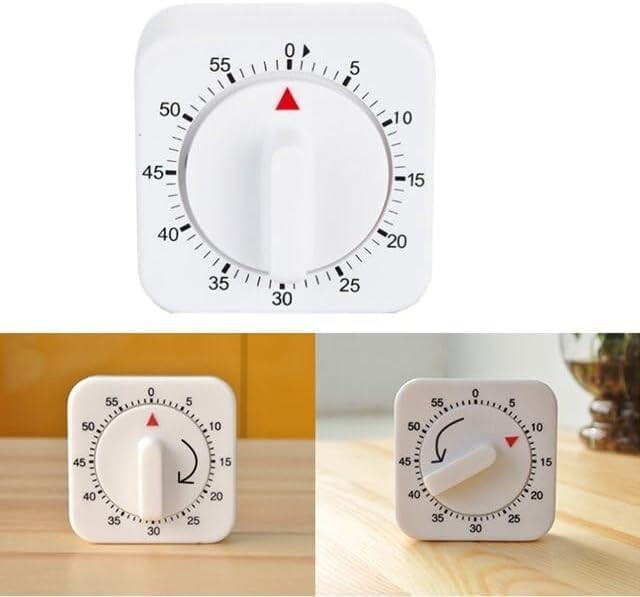 2Pcs Kitchen Cooking Timer Clock Mechanical Alarm 60 Minutes Count Down Counter gallery