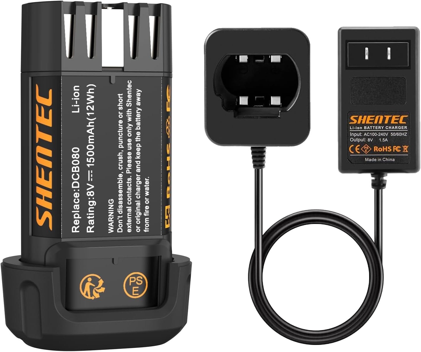 8V 1500mAh Battery/Charger For Dewalt DCB080 DCF680N1 DW4390 DCF680N2 DCL023 gallery