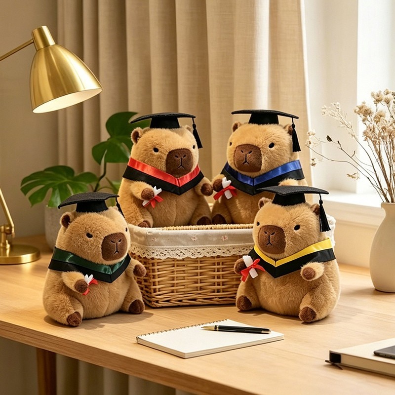 Graduation Capybara Plush Toy Soft Stuffed Animal Congrats Grad Gift gallery