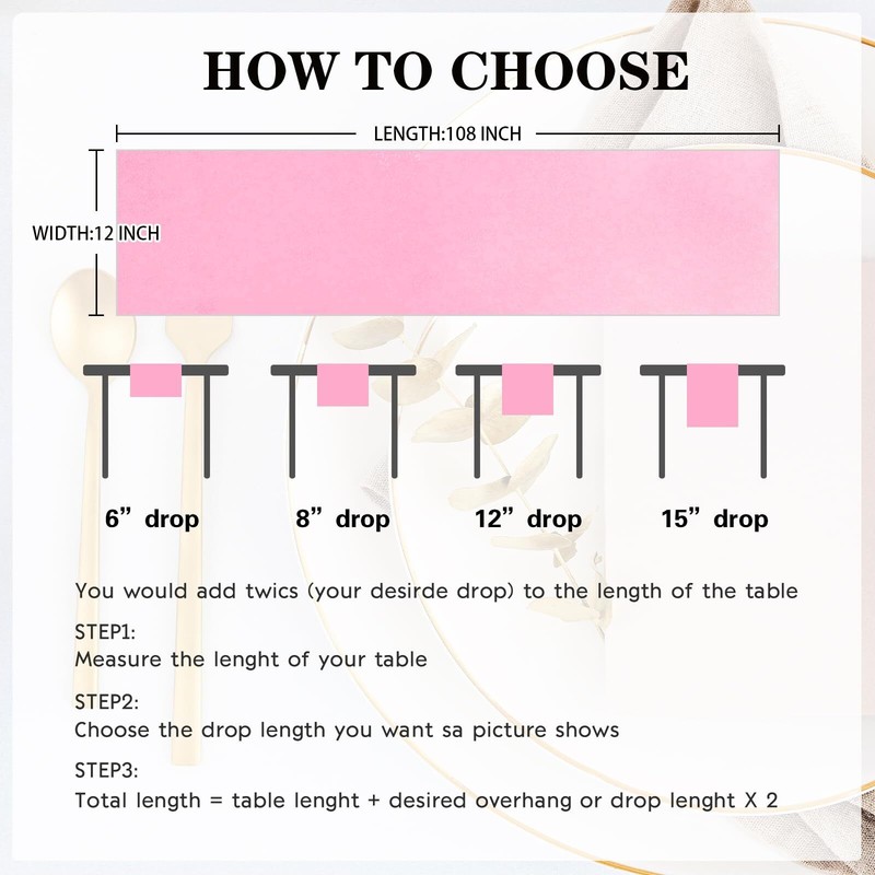 10 Pack Satin Table Runner 12 x 108 Inch Long Pink Silk Table Runner for Wedd... gallery