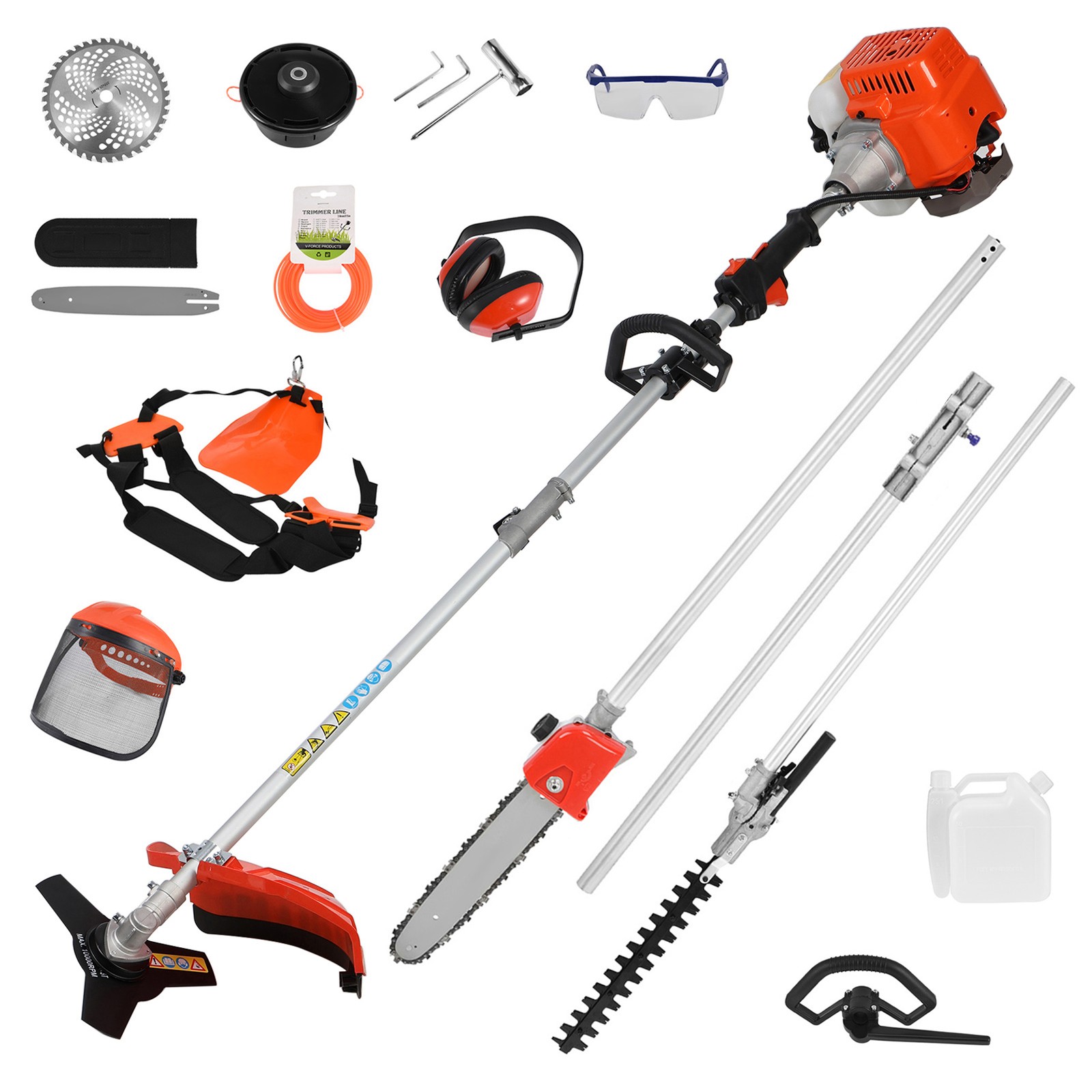5-in-1 Multi-Functional Trimming Tools Gas Hedge Trimmer 52CC Weed Eater NEW gallery