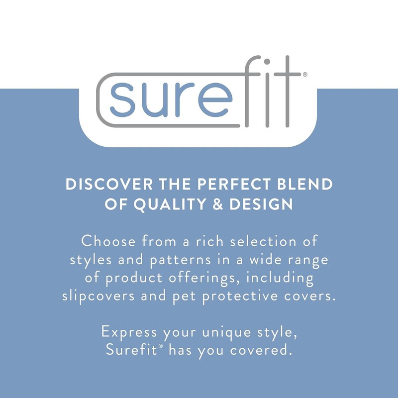 SureFit Home Décor Cotton Duck Solid T-Cushion Loveseat One Piece Slipcover, Rel gallery