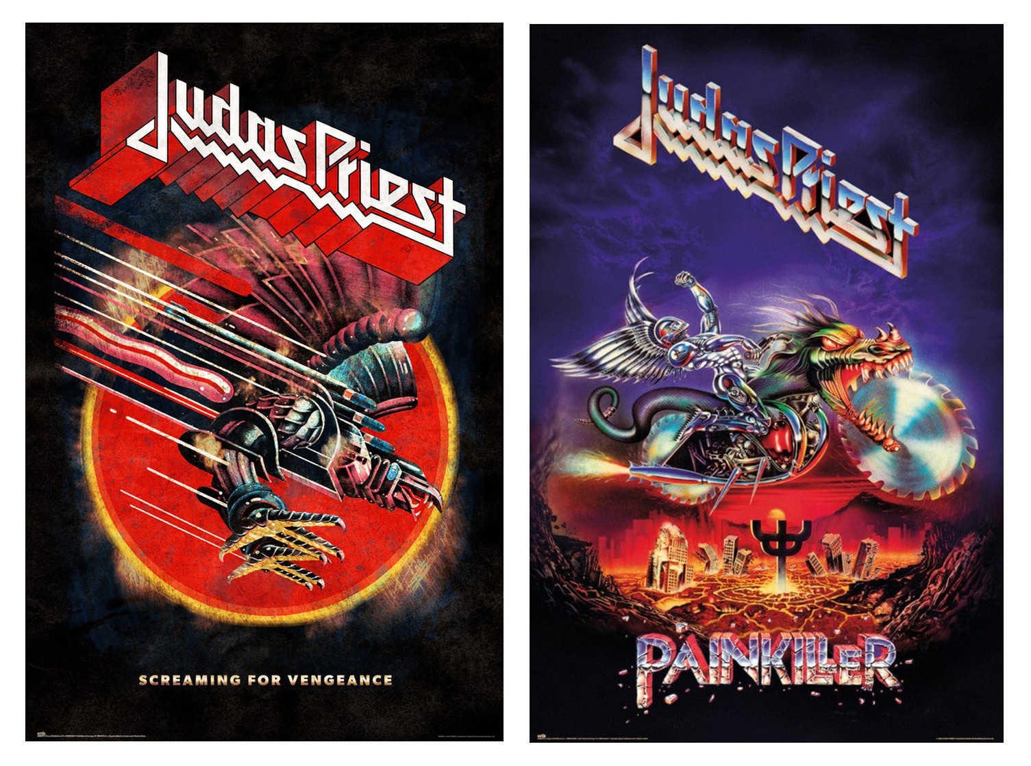 Judas Priest - Music Poster Set (Screaming For Vengeance & Painkiller - Covers) gallery