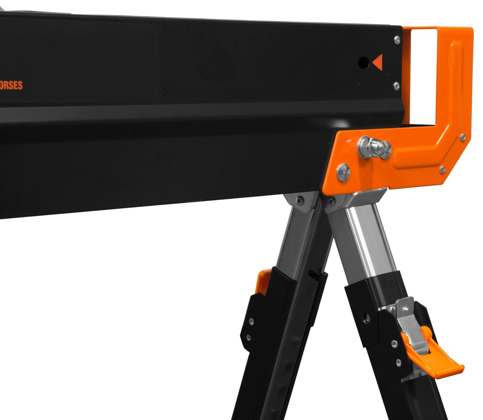 WEN WA1302 1300-Pound Capacity Height Adjustable Folding Steel Saw Horse with 2x gallery