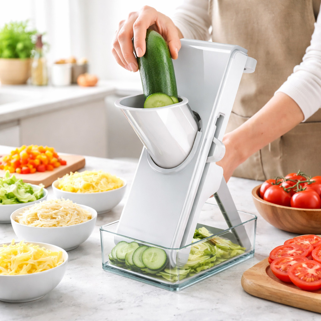 Adjustable Vegetable Slicer Mandoline Cutter Stainless Steel Chopper Dicer gallery