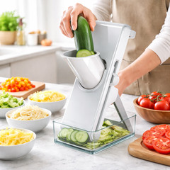 Adjustable Vegetable Slicer Mandoline Cutter Stainless Steel Chopper Dicer