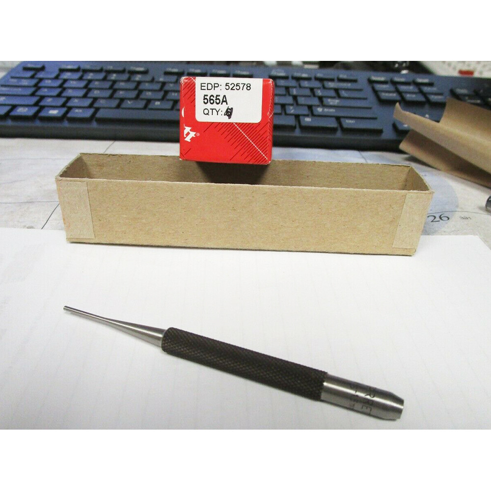 STARRETT PIN PUNCH 1/16" 565A (ONE PER ORDER) OAL LENGTH OF PUNCH IS 4" gallery