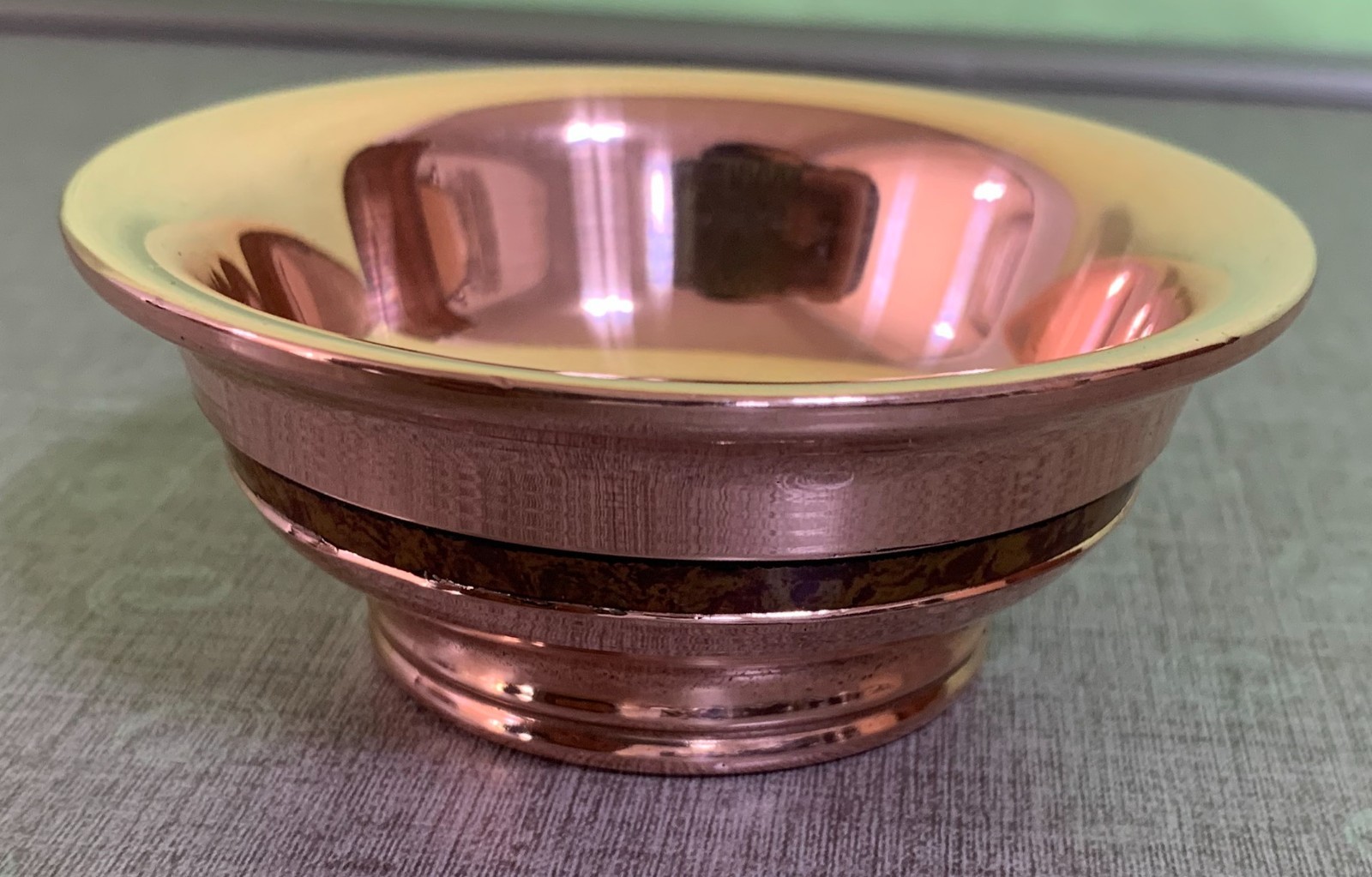 Mongolian Style Copper Bowl, Healing property 270ml 13cm diameter gallery