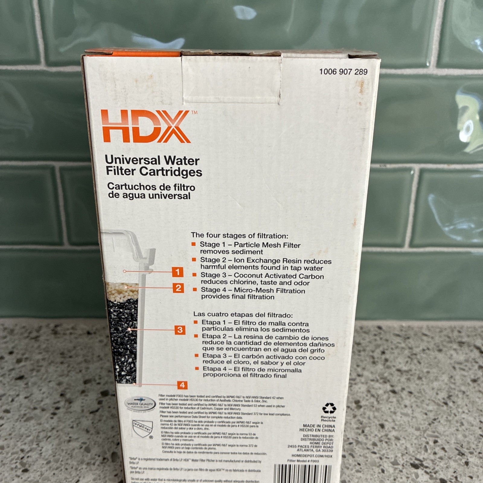 HDX Water Pitcher Replacement Water Filter Cartridges BPA Free (8-Pk) BRITA gallery