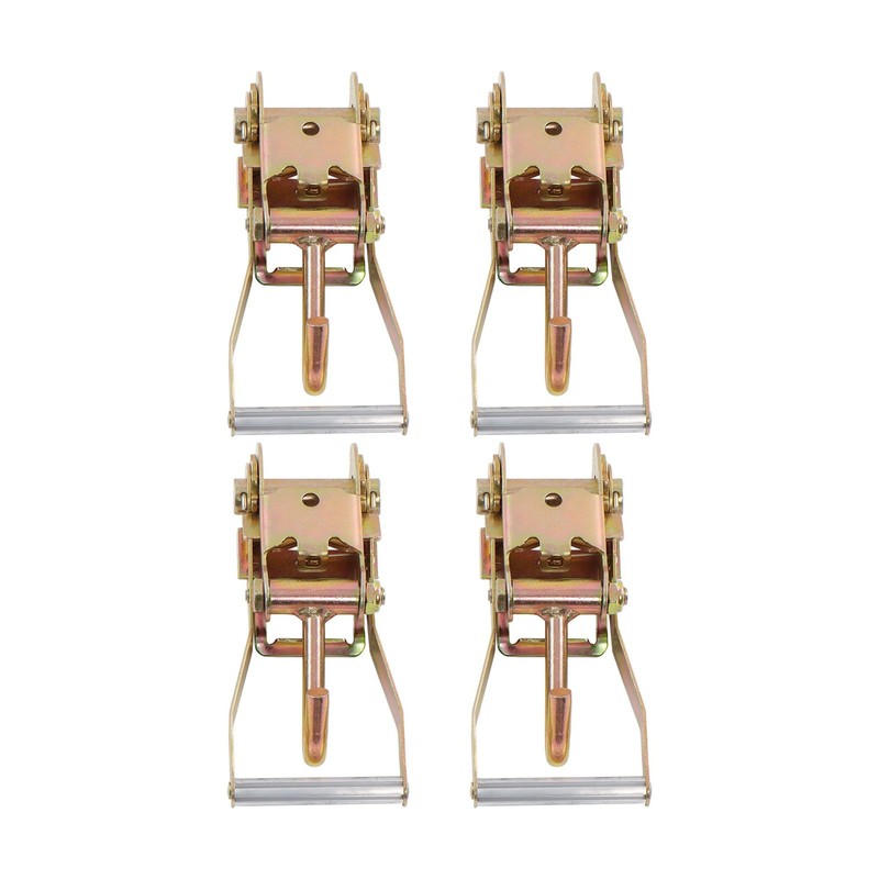 1000 Lbs Work Load Capacity 2 Inch Ratchet Tie Down with J-Hook Pack of 4 gallery