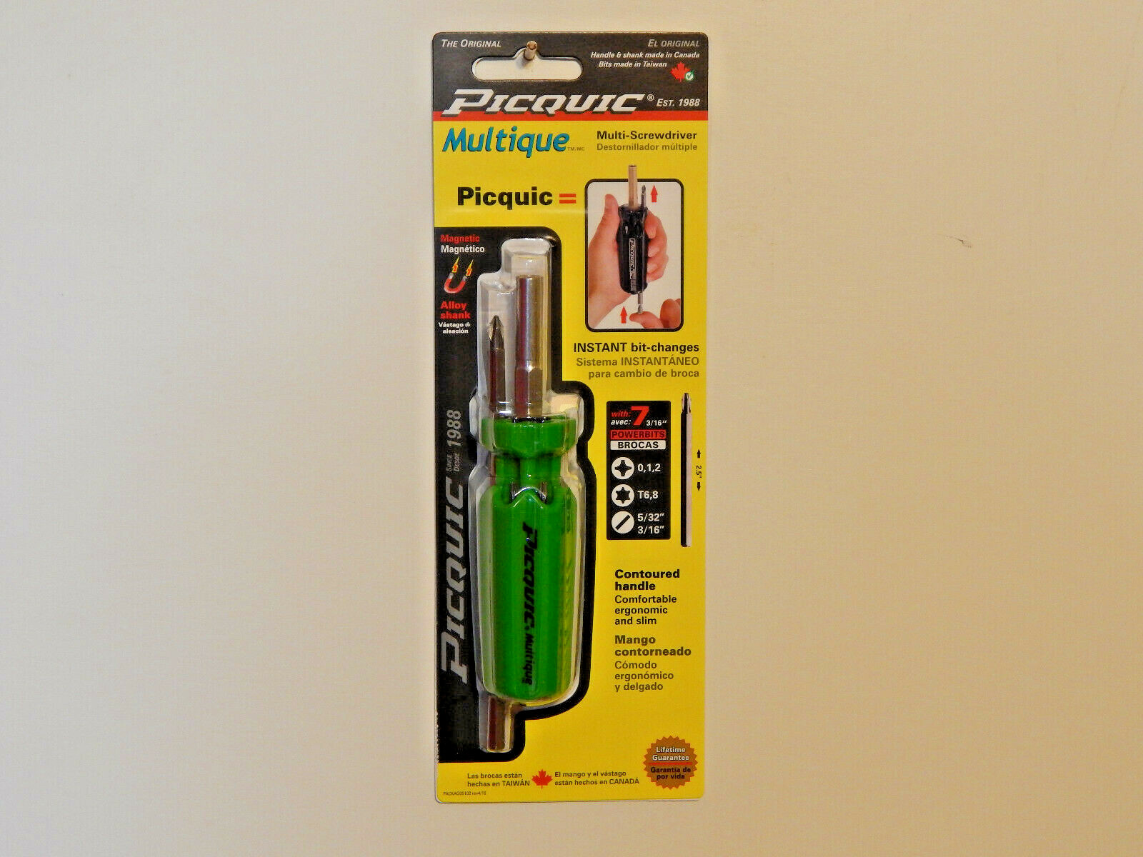 PICQUIC COMBO - SIXPAC Plus / Multique - Multi Bit Screwdrivers "Gecko Green" gallery