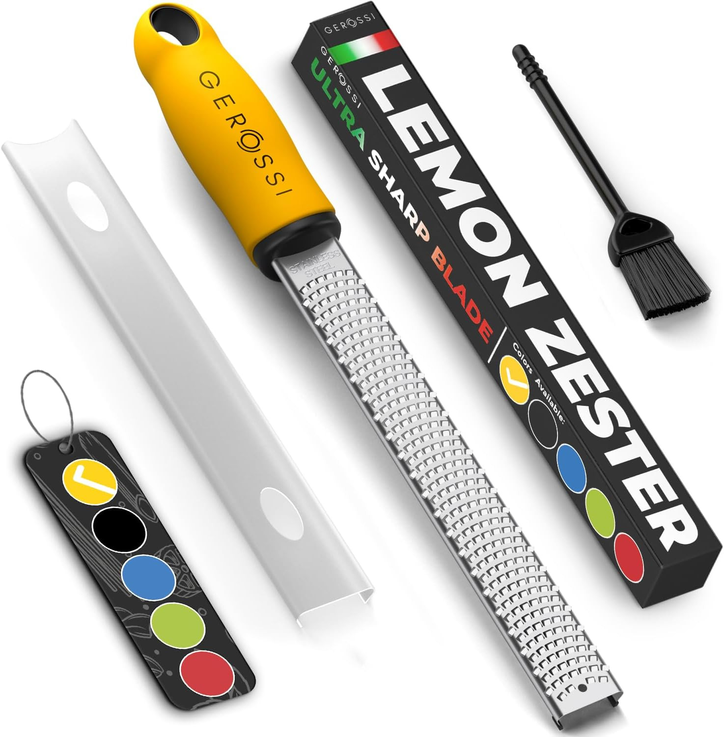 Stainless Steel Cheese and Citrus Zester Grater W/Extra Sharp Blade - Perfect fo gallery