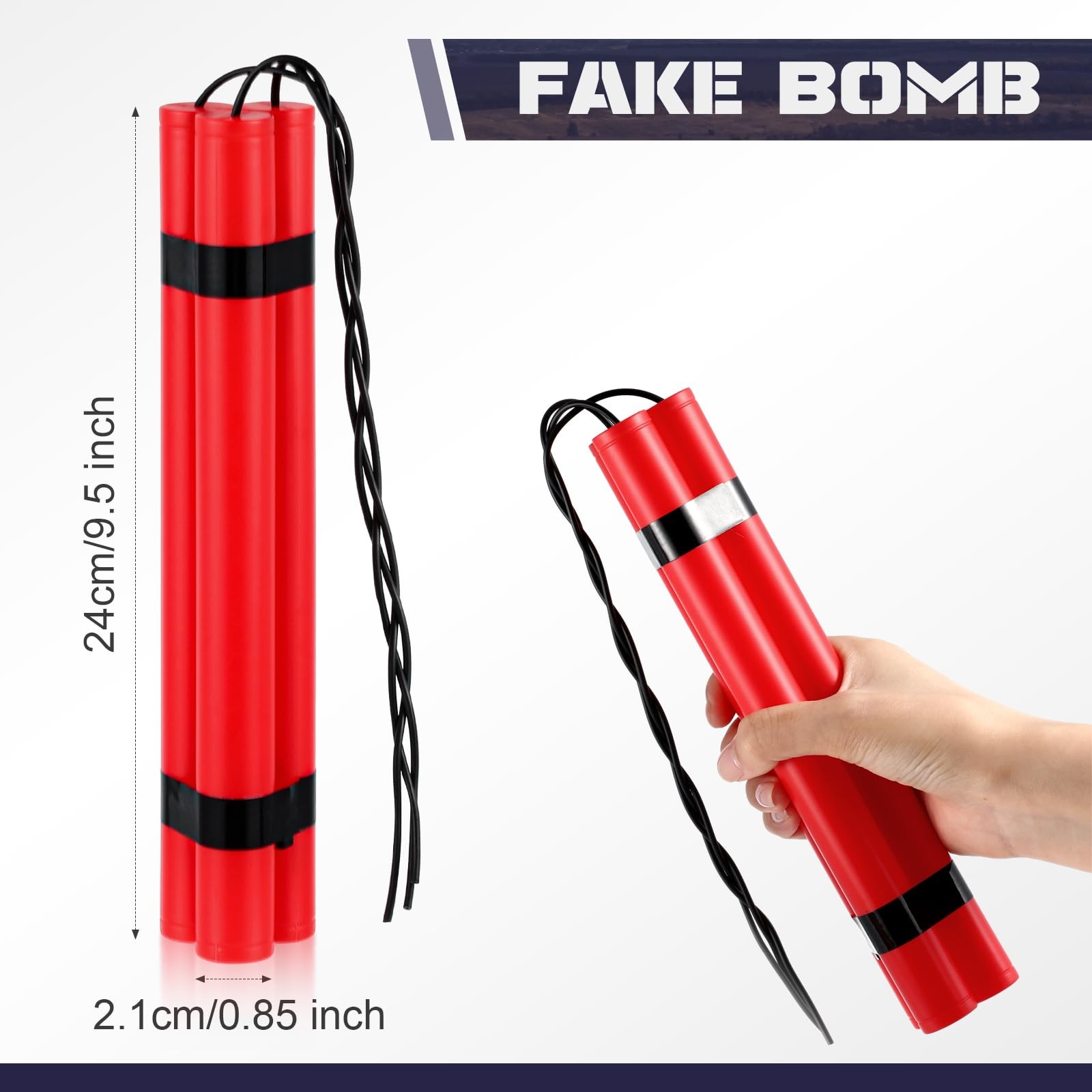 6 Fake Dynamite Stick, Dynamite Prop, Red TNT Stick, Fake Toy Weapons Realist... gallery