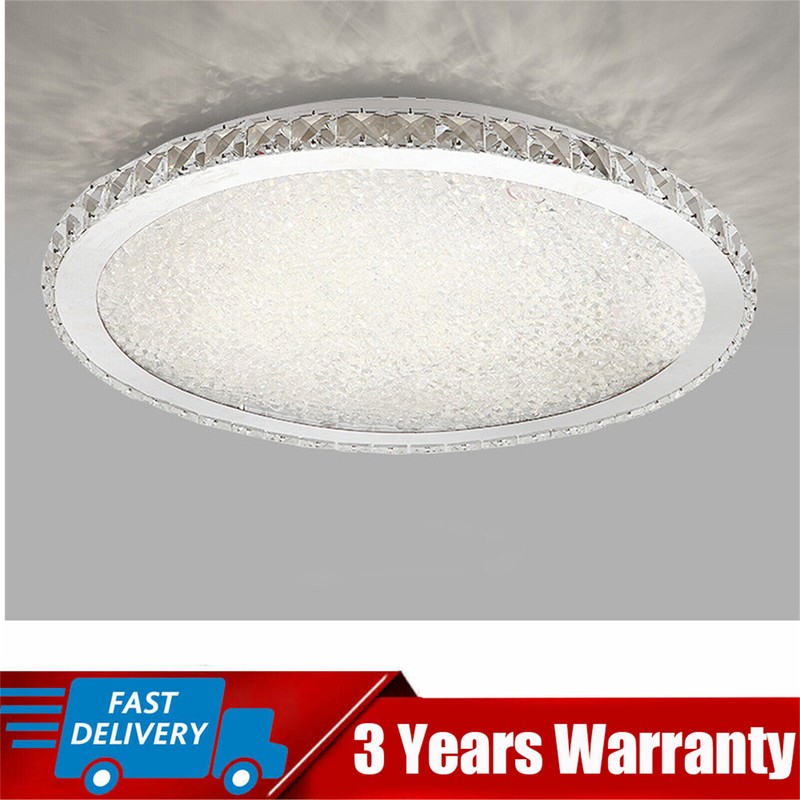 Modern Crystal LED Ceiling Light Fixture Pendant Lamp Flush Mount Chandelier 30W gallery