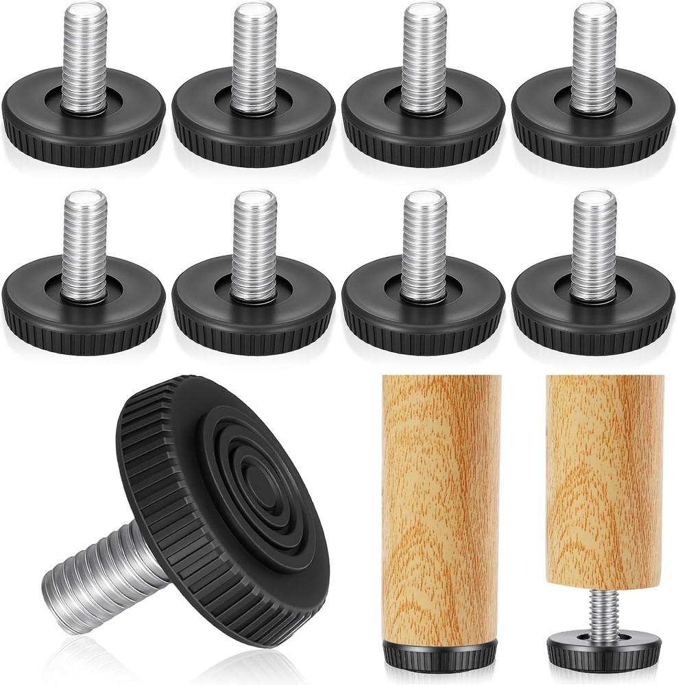 8 Pcs M6 Leveling Feet M6 Adjustable Leveling Feet Bar Stool Height Extenders Sc