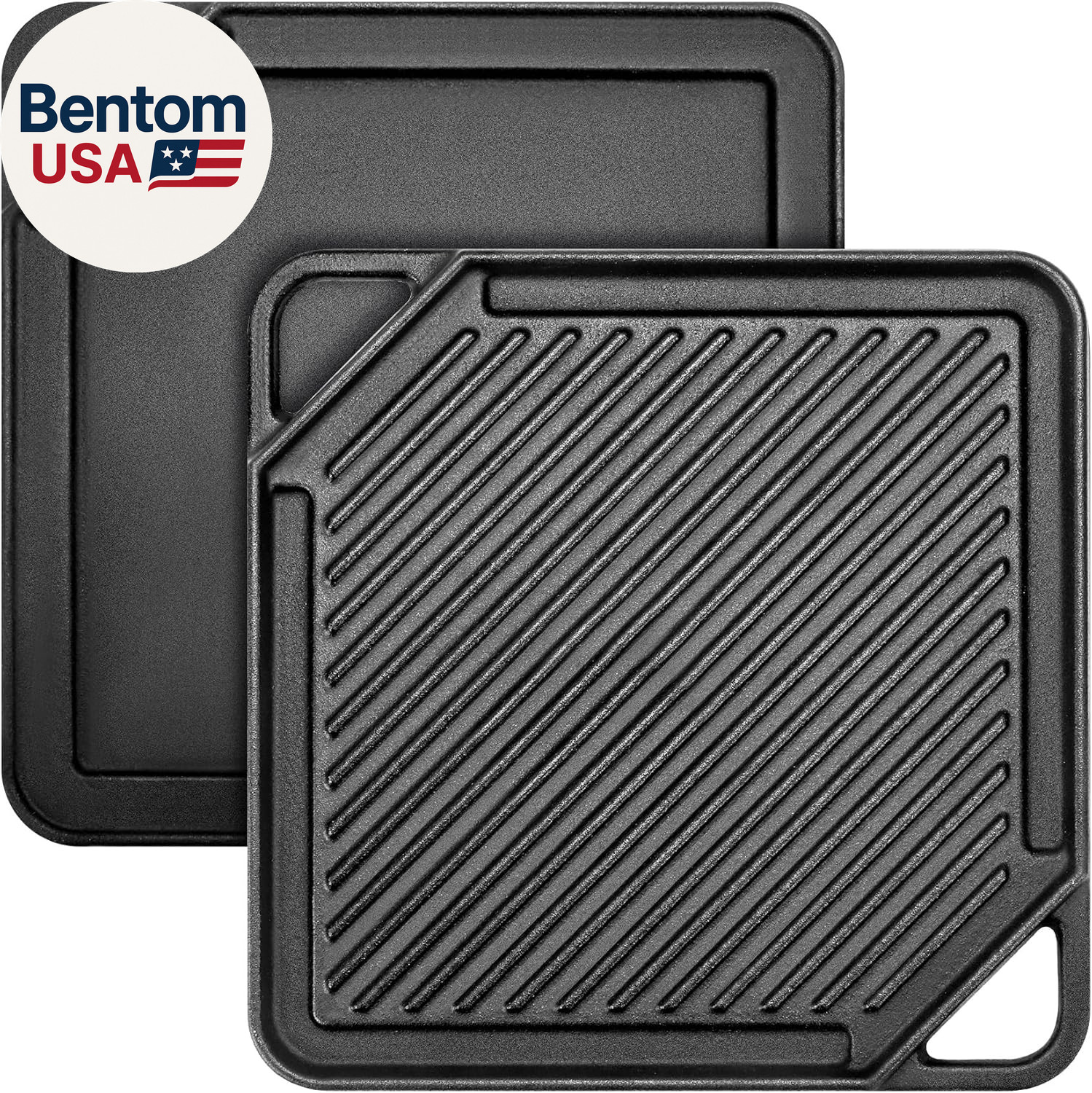 Cast Iron Reversible Griddle, 2-In-1 Griddle Pan for Gas Grills and Stove Tops, gallery