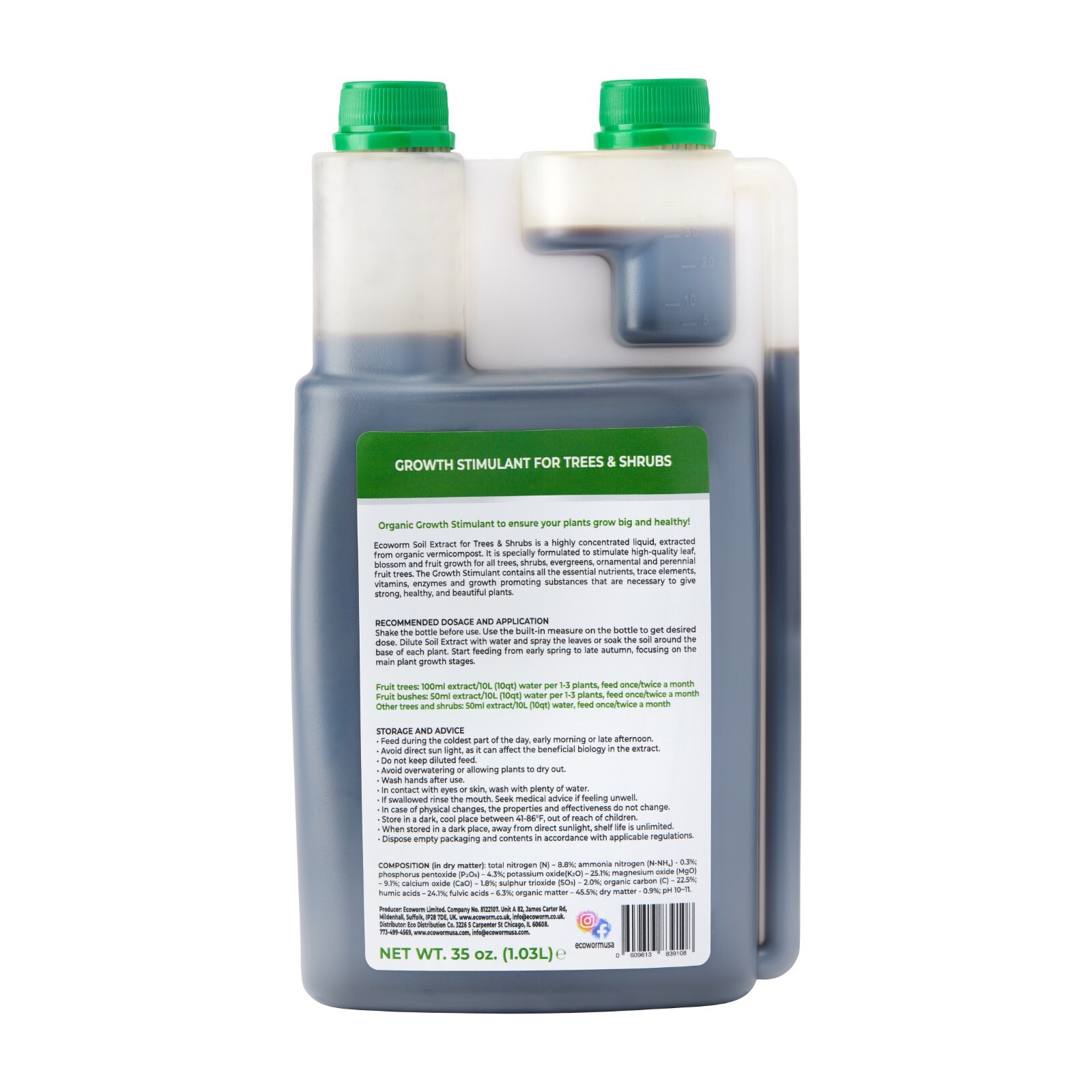 Ecoworm Earthworm Castings Organic Fertilizer - Trees & Shrubs (makes 52gal) gallery