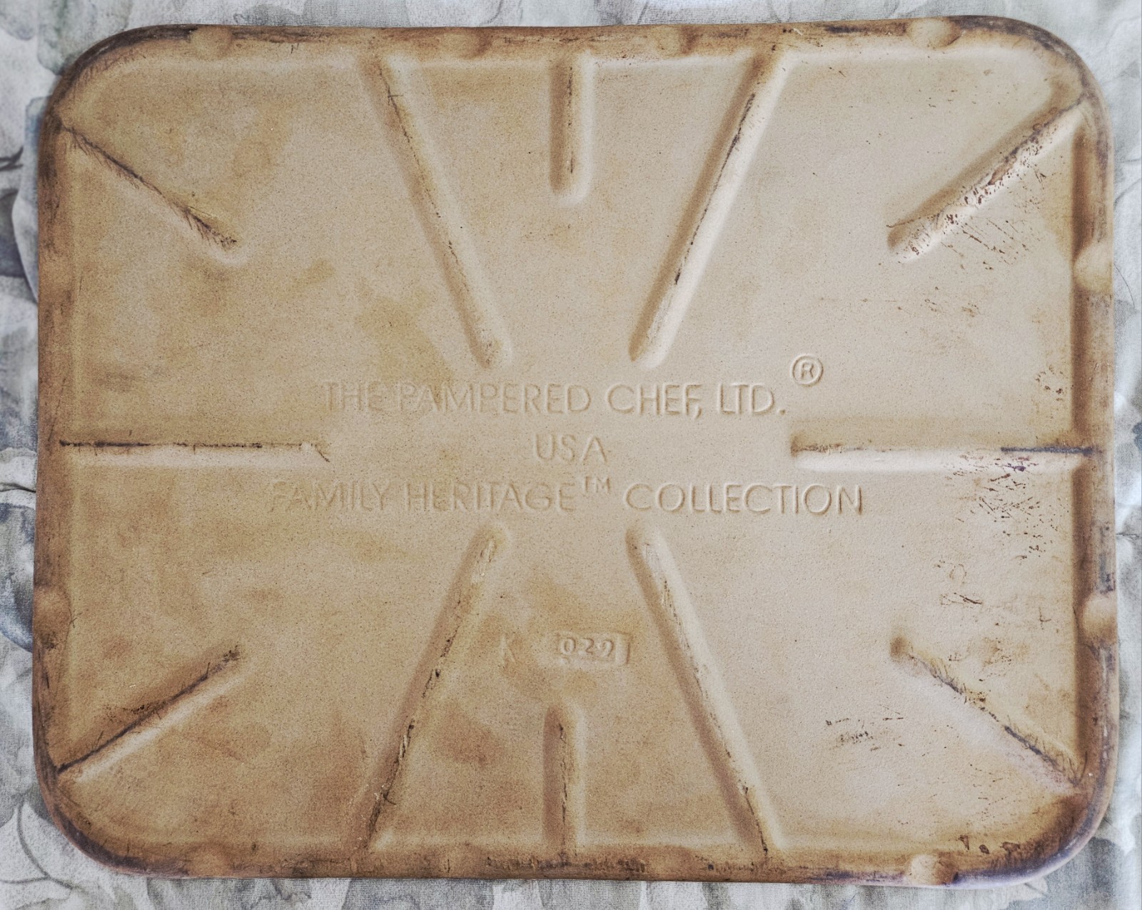 Pampered Chef 12 x 15 Stoneware Rectangular Baking Stone #1350 Pizza Cookie gallery