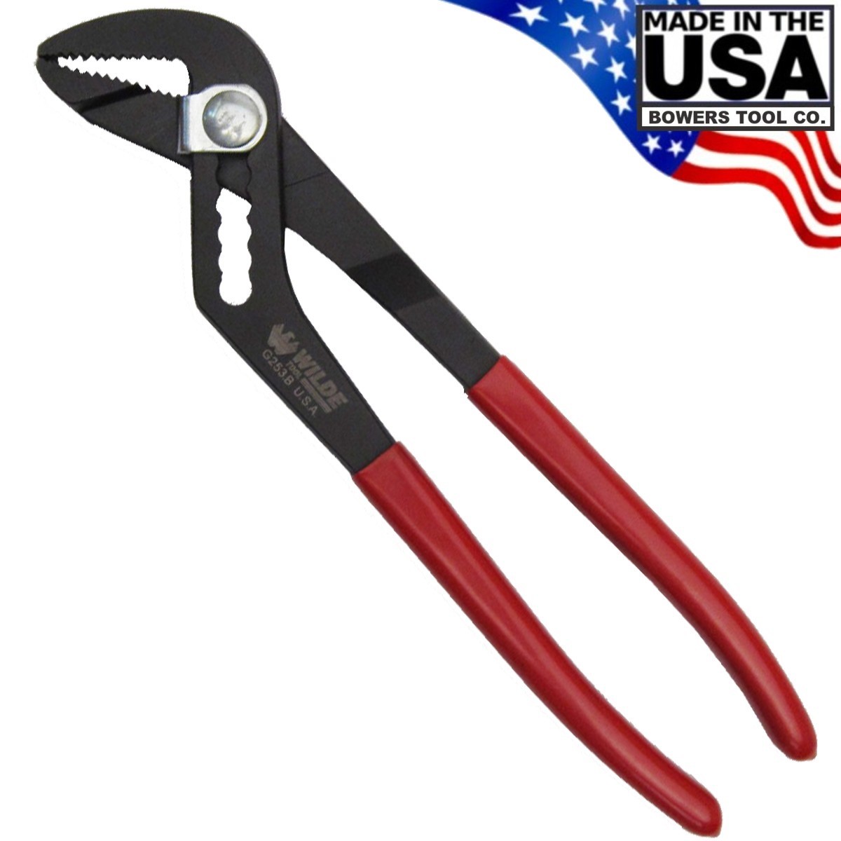 Wilde Tool 10” Water Pump Pliers Angle Nose Slip Joint Pipe Wrench Black Oxide gallery