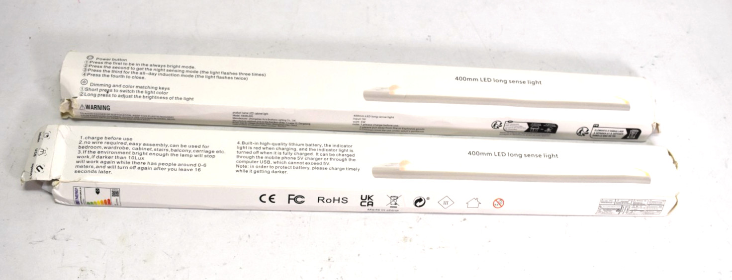 LED Long Sense Light 40cm MLSZY-XYD40cm2G White Lot of 2 gallery