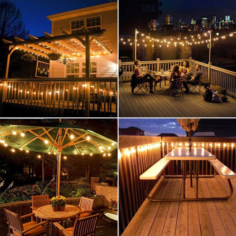 Outdoor LED String Light Weatherproof For Patio Backyard Garden Porch Lawn Party gallery