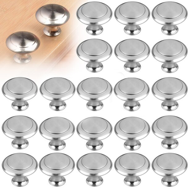 40PCS Brushed Nickel Cabinet Knobs Drawer Pulls Stainless Steel Kitchen Hardware gallery