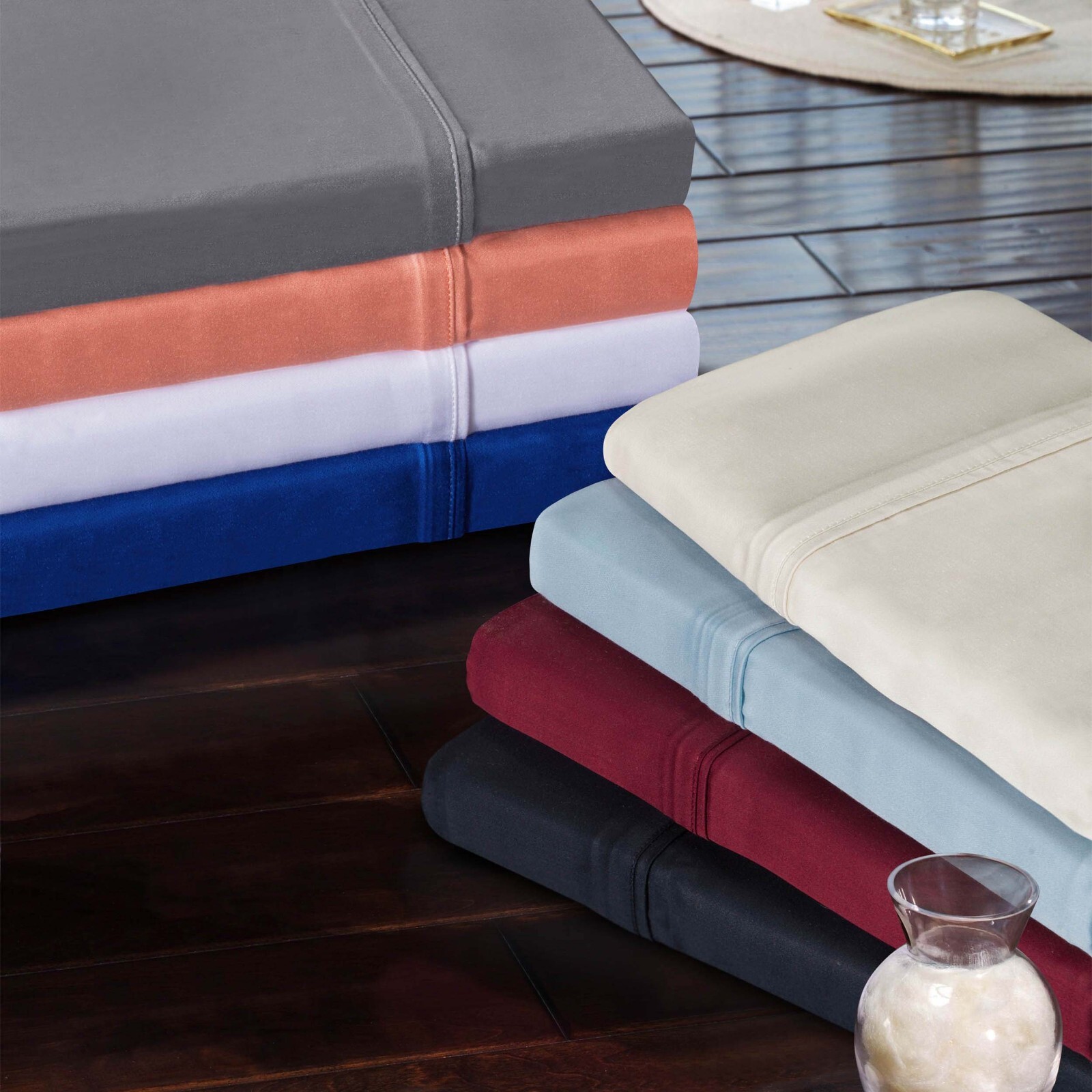 300 Thread Count Modal from Beechwood Solid Bed Sheets Flat Fitted Sheet Set gallery