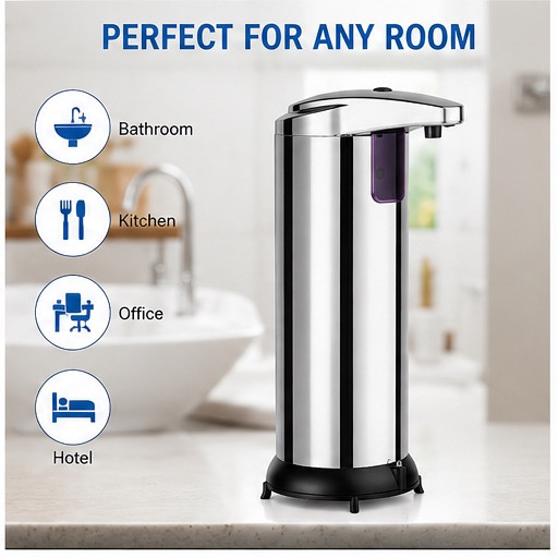 Automatic Soap Dispenser Touchless Handsfree Stainless 2-Pack IR Sensor Bathroom gallery