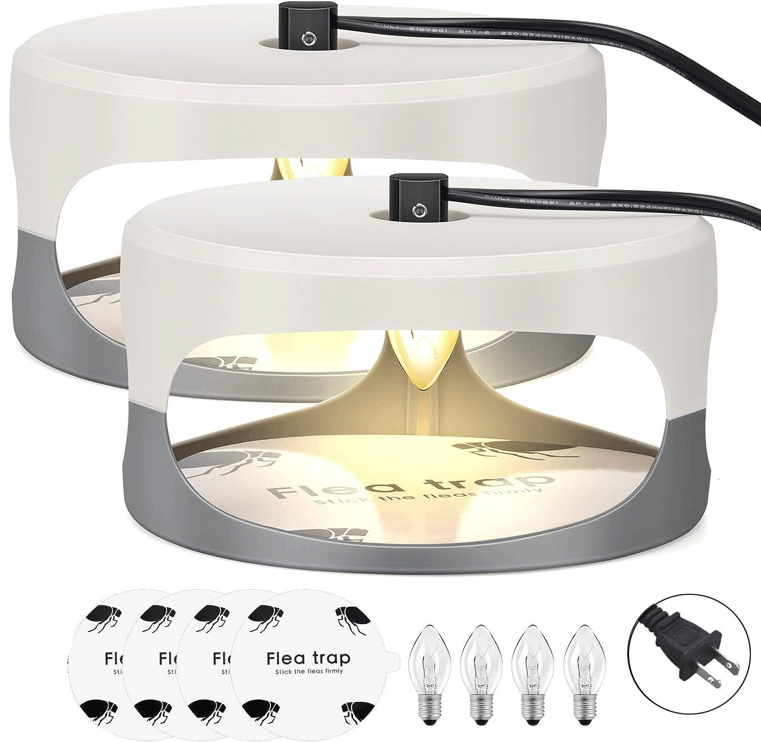Electric Flea Bed Bug Trap Odorless Cleaner and Flea Killer Trap Pad 2 Packs gallery