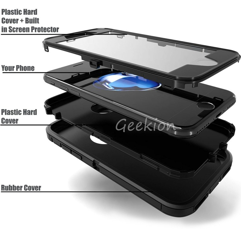 For iPhone 6 7 8 Plus SE 2020 Shockproof Rugged Case Cover + Screen Protector gallery