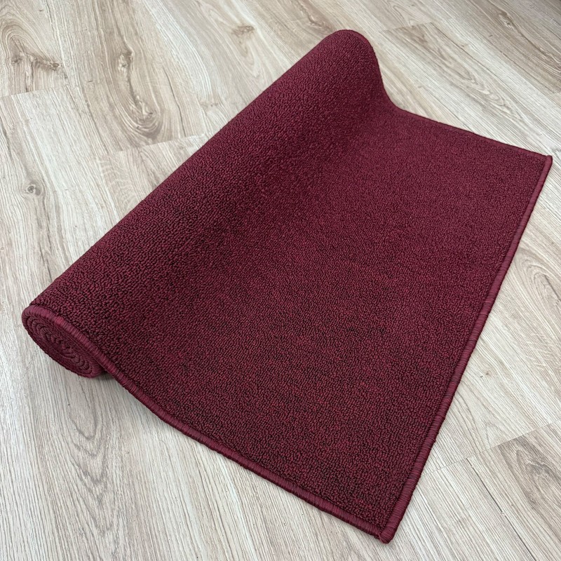 Anti Slip Low Pile Washable Solid Red Hallway Custom Length Long Hallway Rug gallery