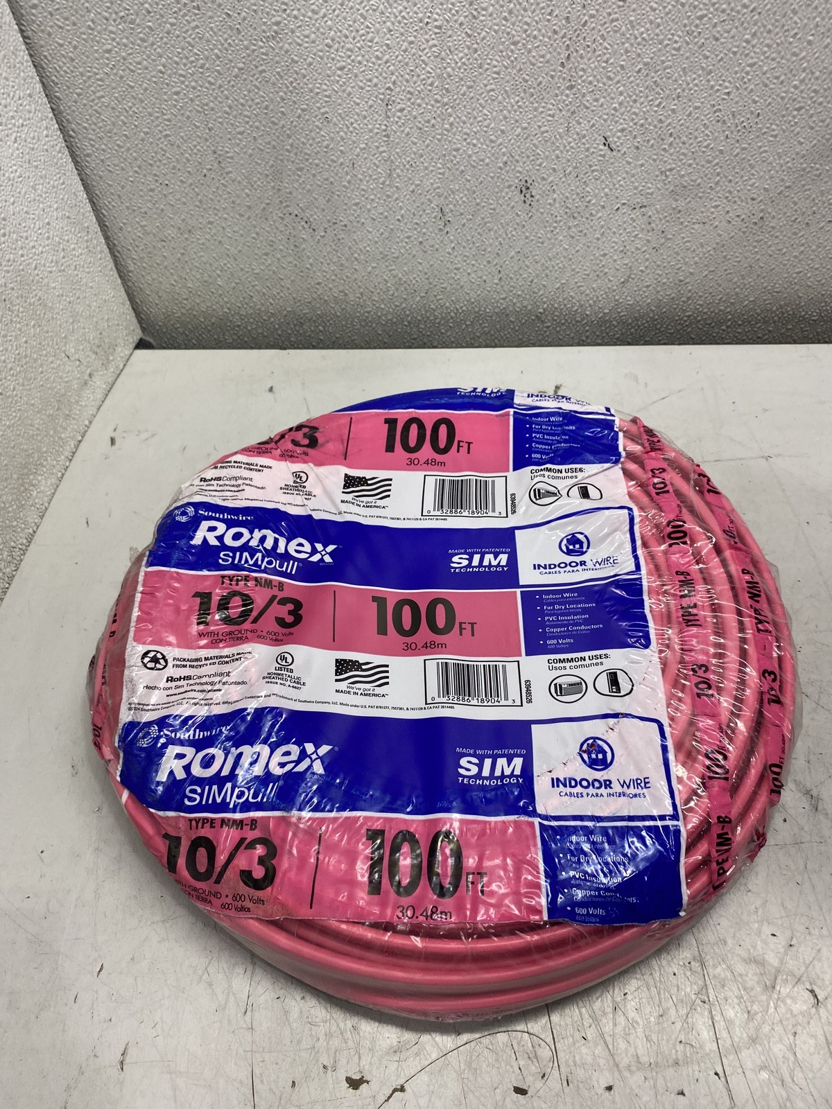 Southwire Romex Electrical Wire SIMpull 10AWG 100FT-63948526 gallery