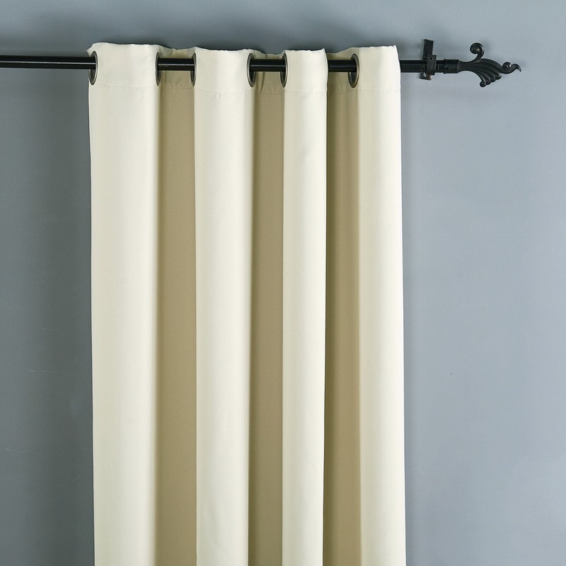 Heavy Thick Solid Grommet Panel Window Curtain Drapes Blackout 2 PC & 2 Tiebacks gallery