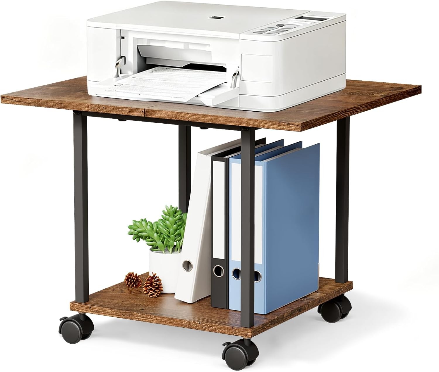 Printer Stand Storage 2-Tier Industrial Mobile Printer Stand Rolling Cart gallery