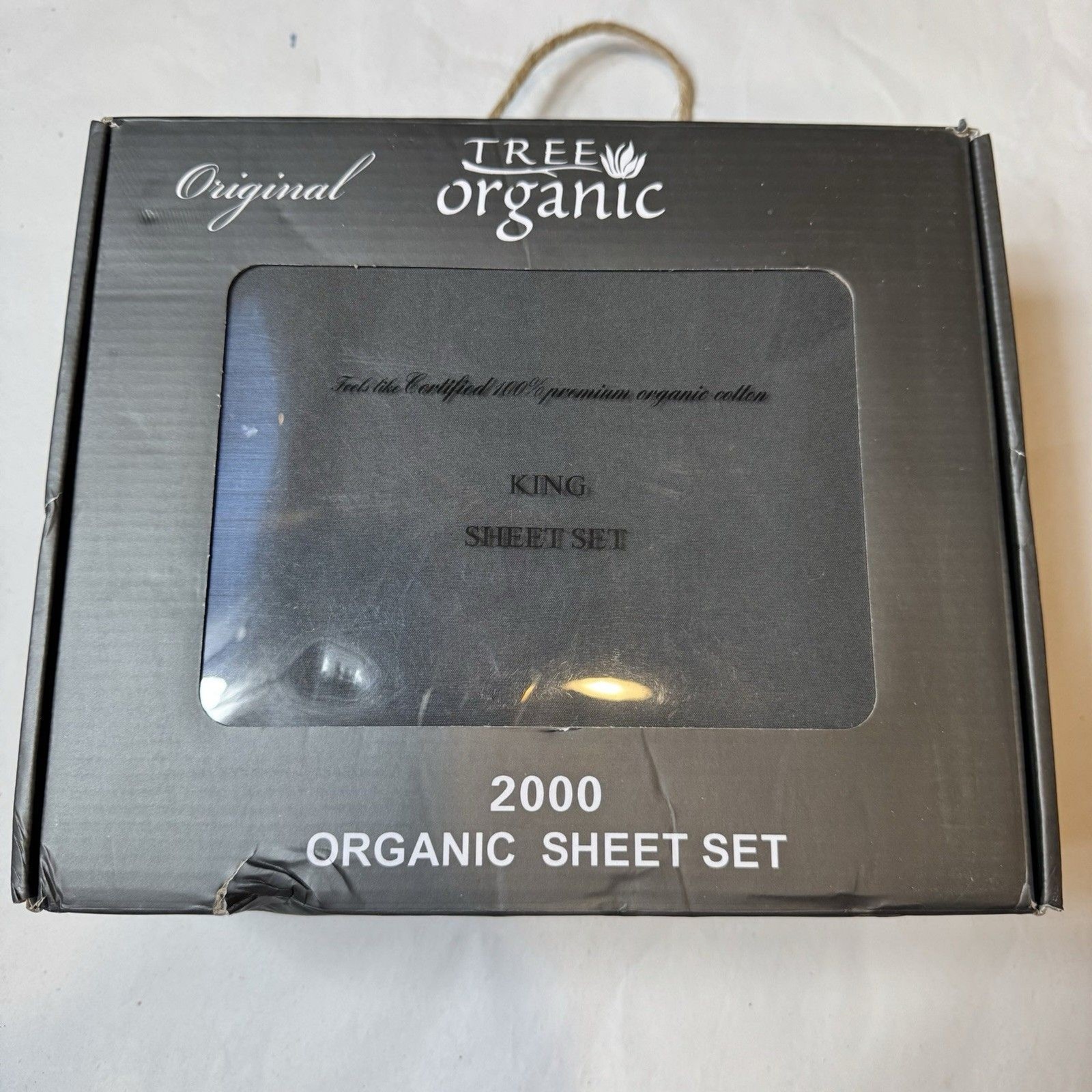 Tree Organic- 2000 Organic Sheet Set Solid Dark Gray Size Full 18" corners 4 PC gallery
