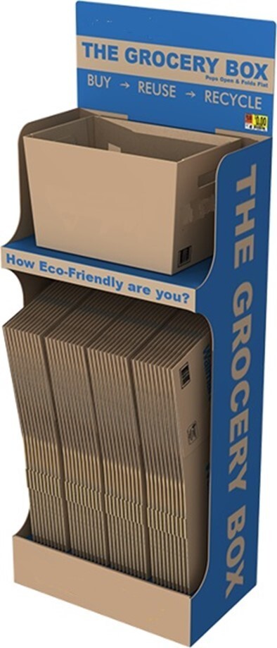 Reusable Grocery Box/Corrugated Folding Tote (10 Pack) gallery