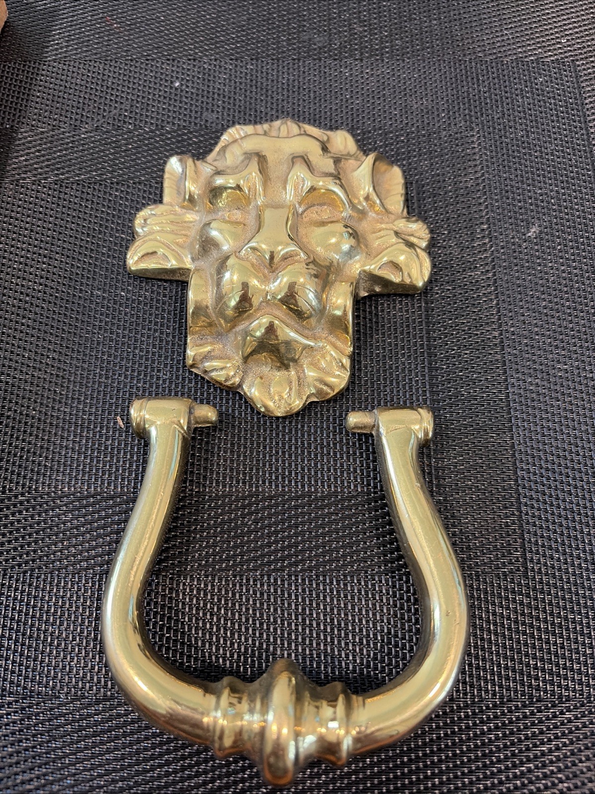 Virginia Metalcrafters Sand Cast Brass Lion Head Door Knocker gallery