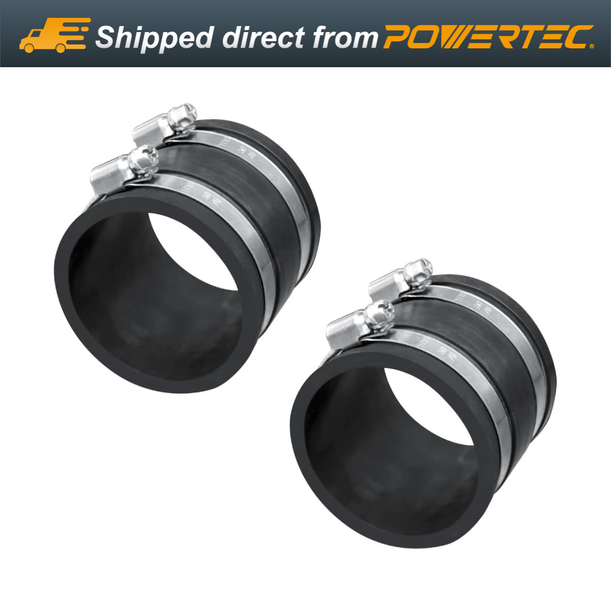POWERTEC 70148-P2 Dust Control Flex Cuff with Hose Clamps, 2-1/2-Inch, 2PK gallery
