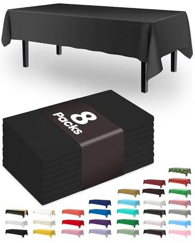 Plastic Table Cloth Disposable - 8 Packs, Table Cloth for Retangle Table, gallery