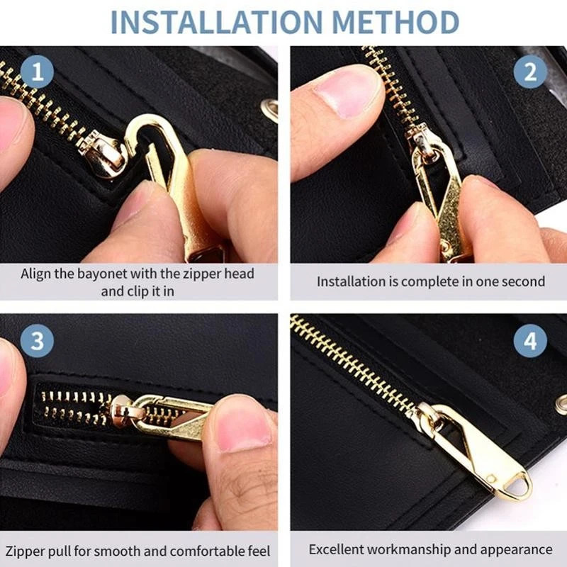 5PCS Universal Metal Zipper Puller Replacement Slider Bags, Luggage Sewing gallery