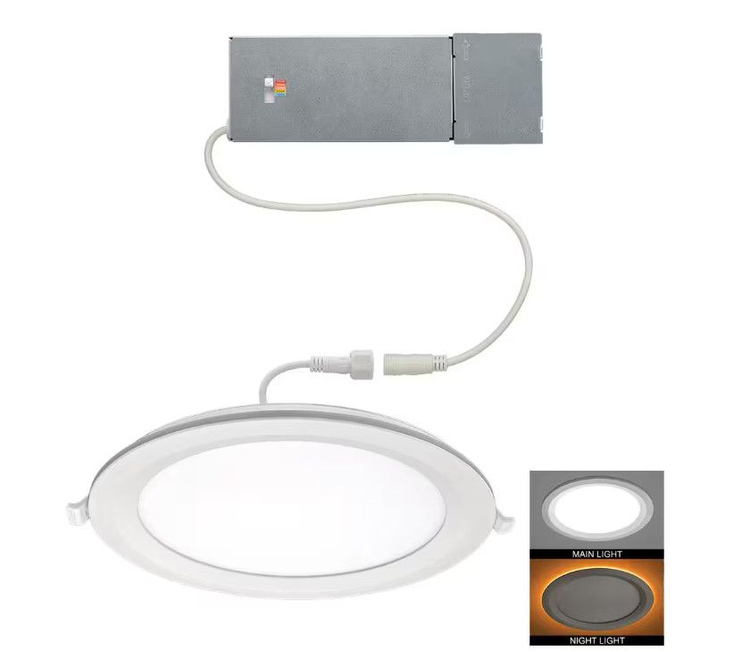 Commercial Electric 8 in. Canless LED Recessed Light Trim – Adjustable CCT gallery