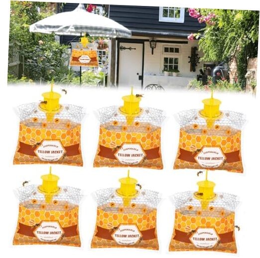 Disposable Wasp Traps Outdoor Hanging Carpenter Bee Traps for Outside 6 Pack gallery