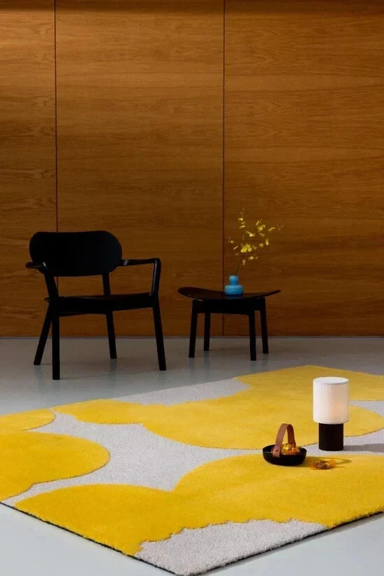 Hand Tufted 100% Nz Wool Modern Handmade Design Yellow Color Carpet gallery
