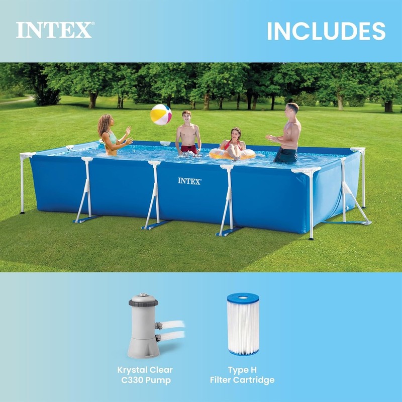 Rectangular Frame 14 Ft 9 in X 7 Ft 3 in X 33 in above Ground Pool , Swimmi gallery